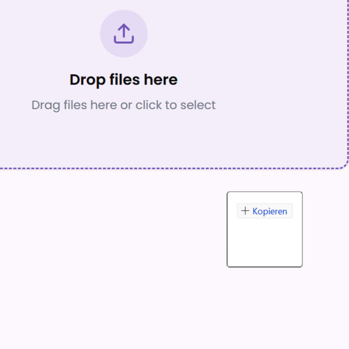 Drag and drop files